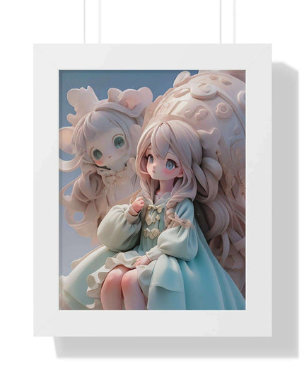 Sustainable Fantasy Anime 3D Girls Vertical Wall Art - Premium Framed Poster Decor