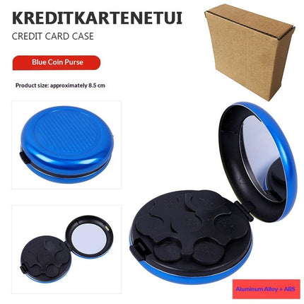 Peekaboo Studio Portable Euro Coin Storage Box with Built-in Mirror