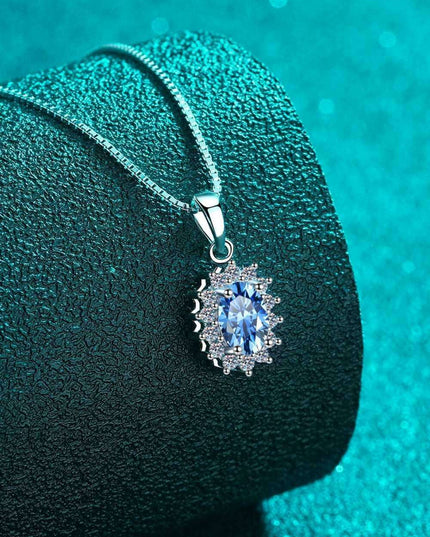Radiant Elegance Lab-Created Diamond Necklace with Moissanite Highlights