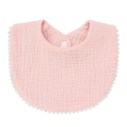 Soft Cotton Baby Bibs with Absorbent Lace - Perfect for Newborns and Toddlers
