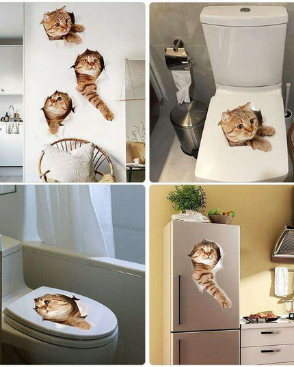 Exquisite 3D Cat Wall Decor Stickers: Elevate Your Home Aesthetics