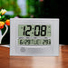 Atomic Digital Wall Clock with Calendar and Temperature Display