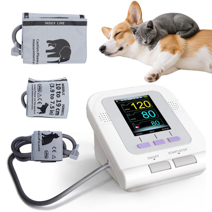 Veterinary CONTEC08A-VET Digital Blood Pressure Monitor With 3 Cuffs Color LCD