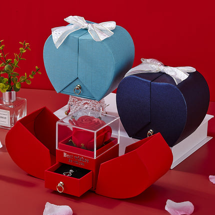 Peekaboo Studio Apple Rose Jewelry Box - Elegant Necklace & Ring Holde