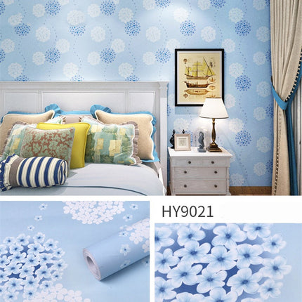 Large Flower Wallpaper Mixed With Family Style