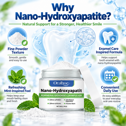 Winter Whitening Tooth Powder – 10% Hydroxyapatite, Enamel Repair & Cool Mint