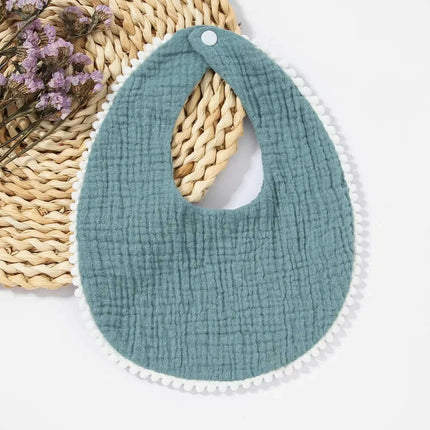 Soft Cotton Baby Bibs with Absorbent Lace - Perfect for Newborns and Toddlers