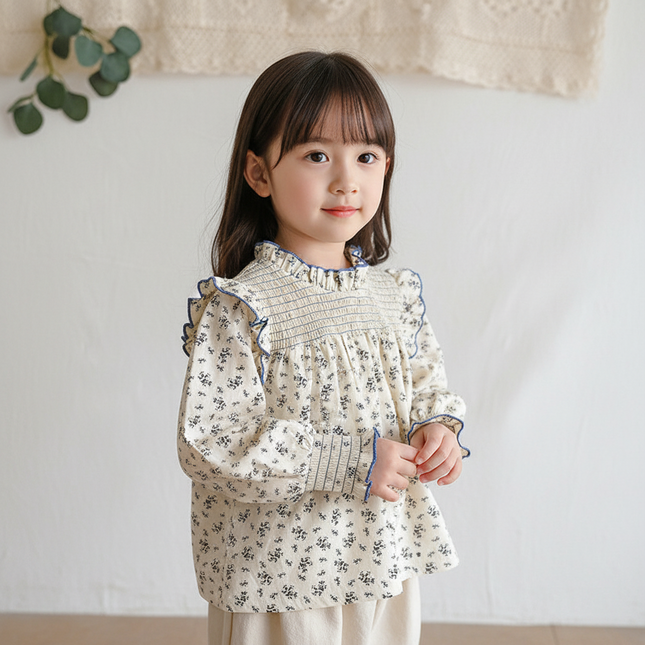 Children's Floral Long-sleeved Doll Lined With Fungus