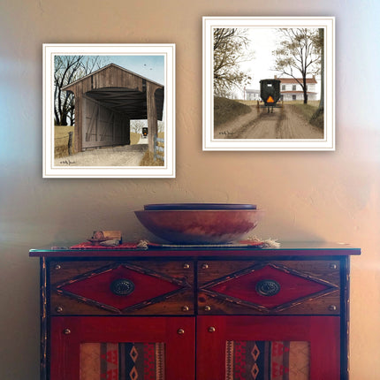 Billy Jacobs 2-Piece Vignette Framed Wall Art Set for Home Decor