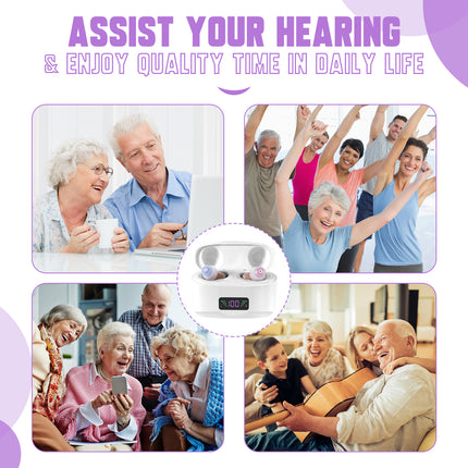 Peekaboo Studio Portable Hearing Aids with Charging Case & Sound Ampli