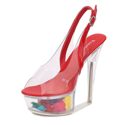 Peekaboo Studio High Heel Platform Shoes, 15CM Height, Car Model Desig