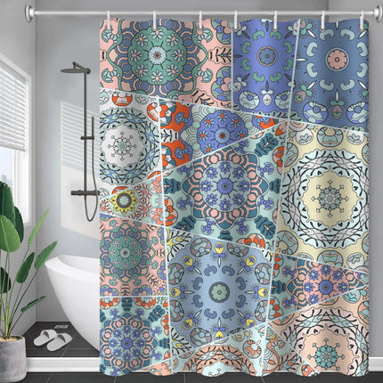Waterproof Shower Curtain Cross-border Amazon Polyester Toilet Shower