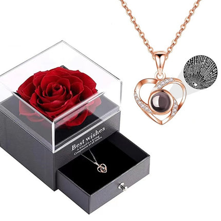 Languages I Love You Necklace Love 520 Projection Pendant Clavicle Cha