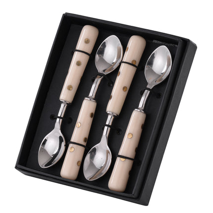 Room & Decor Set of 4 Multicolor Stainless Steel Coffee Spoons