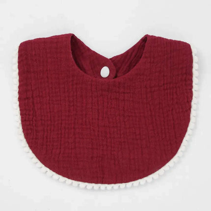 Soft Cotton Baby Bibs with Absorbent Lace - Perfect for Newborns and Toddlers