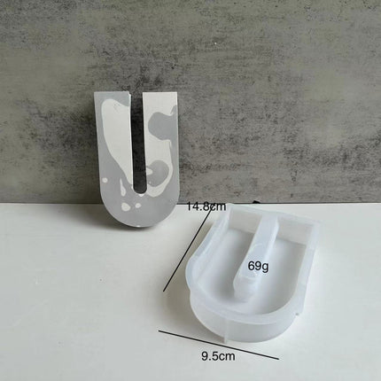 Hexagonal Round U Shaped Silicone Test Tube Vase Mold for Flower Arrangements