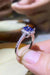 Stunning Lab Grown Sapphire & Blue Diamond Sterling Silver Ring Set - Modern Square Design