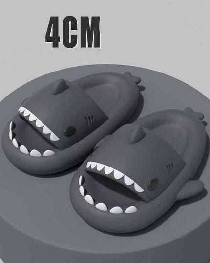 Adult's Slippers Indoor Outdoor Funny Shark Cartoon
