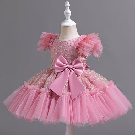 Peekaboo Studio Flower Children's Wedding Dress with Tulle Skirt, Summ