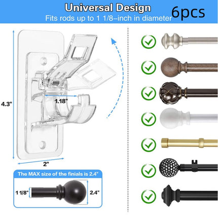 No Drilling Curtain Rod Bracket