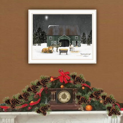 Billy Jacobs "Remembering The Night" White Framed Wall Art Print, Home