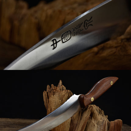 Fruit Paring Knife With Rosewood Handle And Brass Fittings 7Cr17MOV