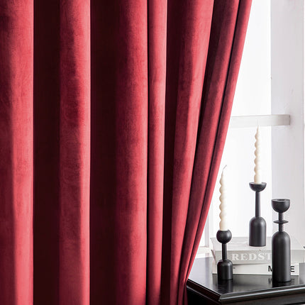 Vintage Velvet Blackout Curtain | Heat-Insulating, Perforated Eyelet, 8 Colours