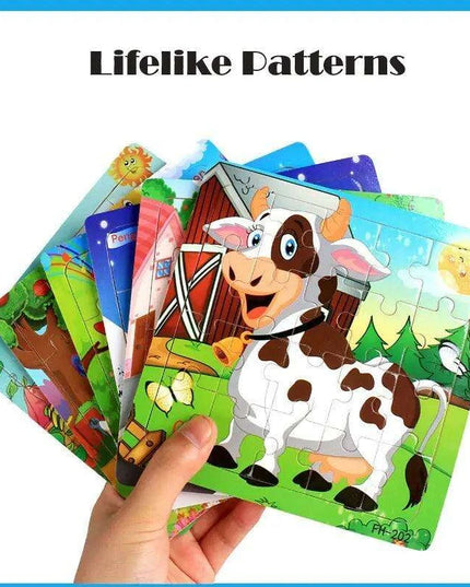 Montessori Interactive 3D Wooden Puzzle - Engaging Learning Toy for Young Adventurers