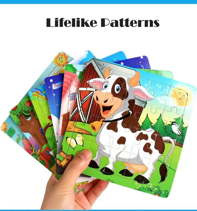 Montessori Interactive 3D Wooden Puzzle - Engaging Learning Toy for Young Adventurers