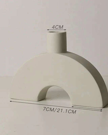 Sleek White Twisted Tube Ceramic Vase for Contemporary Decor