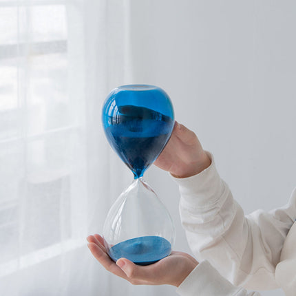 Room and Decor 5x14" Hourglass Timer, 60-Minute, Blue Glass Design