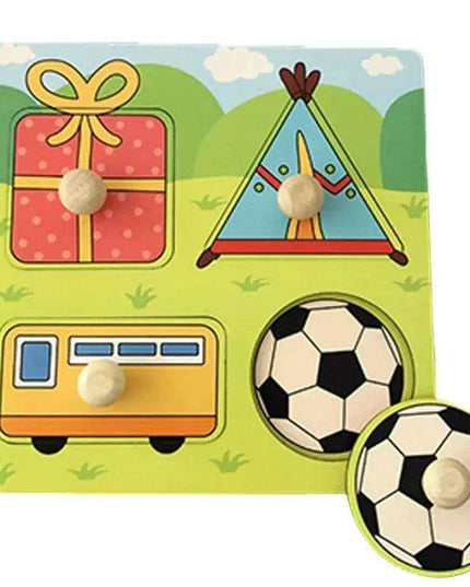 Interactive Montessori Wooden Puzzle Set - Fun Learning Toy for Early Childhood Development