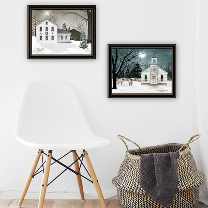 Billy Jacobs 2-Piece Silent Night Black Framed Wall Art Set