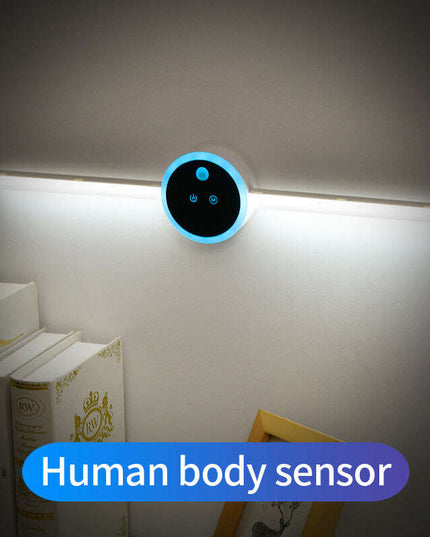 Smart Cabinet Light Clock Timing Sensor Light Removable LED Wardrobe Light Manual Sweep Switch Light