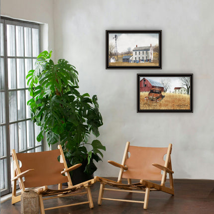 Billy Jacobs 2-Piece Black Framed Wall Art Set - Washday & Truck Print