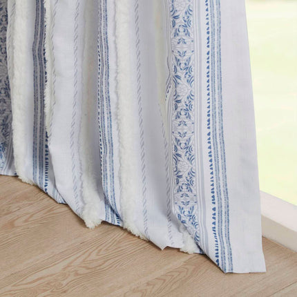 Room and Decor Poly Printed Curtain Panel, Tufted Stripe, 50x95