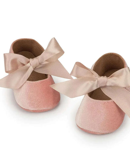 Adorable Baby Girl Crib Shoes with Butterfly Knot - Non-slip Soft Cotton Rubber First Walkers