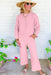Pink Quilted Lounge Set with Cozy Pullover and Joggers