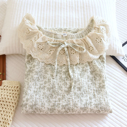 Cute Womens SpringSummer Long-Sleeve Loungewear Dress