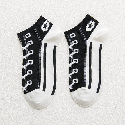 Peekaboo Studio Combed Cotton Breathable Boat Socks - Deodorant, Soft