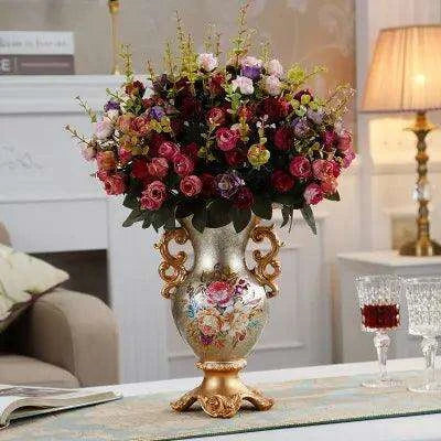 Luxury European Resin Accent Vase: A Touch of Elegance for Home Decor
