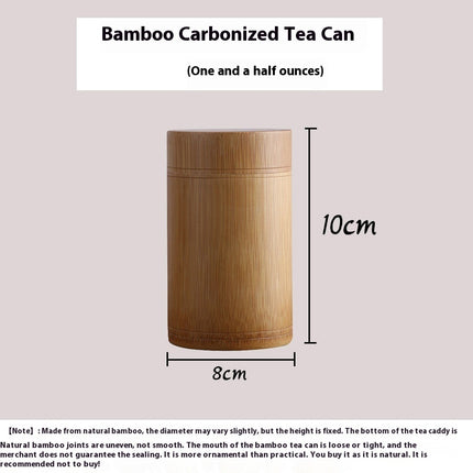 Portable Bamboo Tea Jar Sealed Bamboo Pipe