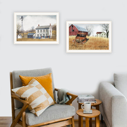 Billy Jacobs 2-Piece Framed Wall Art Set - Vintage Truck & Washday Dec