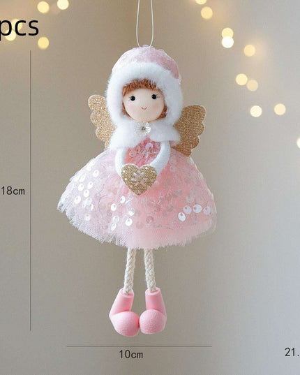 Christmas Winter Mesh Angel Big Eyes Girl Pendant