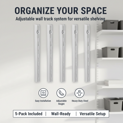 Steel Shelf Pilaster Strip 10 Pack 39" | Très Élite