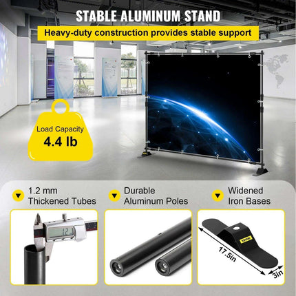 8ft Adjustable Photography Backdrop Stand with Carrying Case for Events - Très Elite