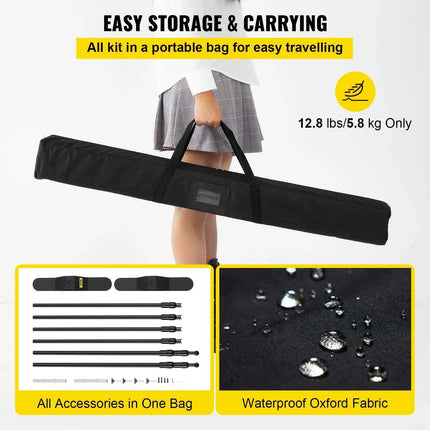 8ft Adjustable Photography Backdrop Stand with Carrying Case for Events - Très Elite