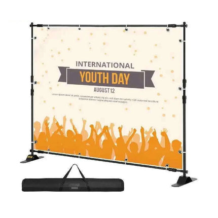 8ft Adjustable Photography Backdrop Stand with Carrying Case for Events - Très Elite