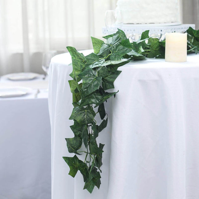 AliKopy 8ft Dark Green UV Protected Artificial Ivy Leaf Garland Vine