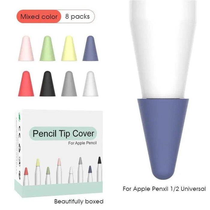 8pcs Silicone Replacement Tip Case Nib Protective Cover Skin for Apple Pencil 1st 2nd Touchscreen Stylus Pen Case
